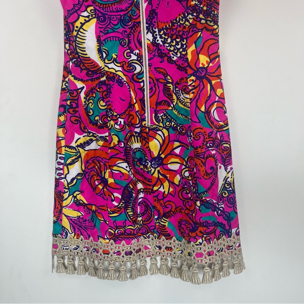 Lilly Pulitzer Eaton Shift Dress Sea and be Seen Size 00 - Picture 8 of 12